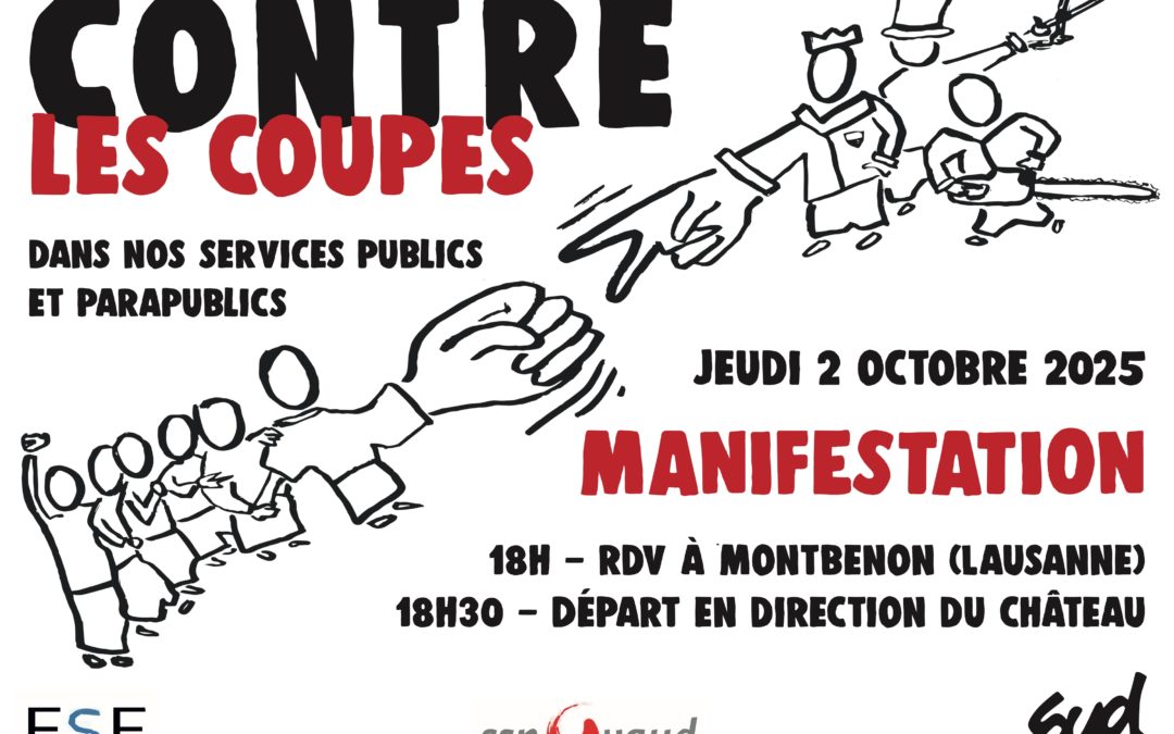 Manifestation unitaire : Sauvons nos services publics et parapublics contre les mesures d’austérité !